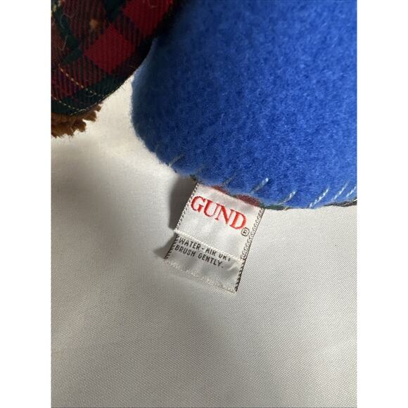 RARE 14” SHIVERS GUND Brown Plaid Moose Plush Stuffed Animal Collectible #8711 - Picture 5 of 7